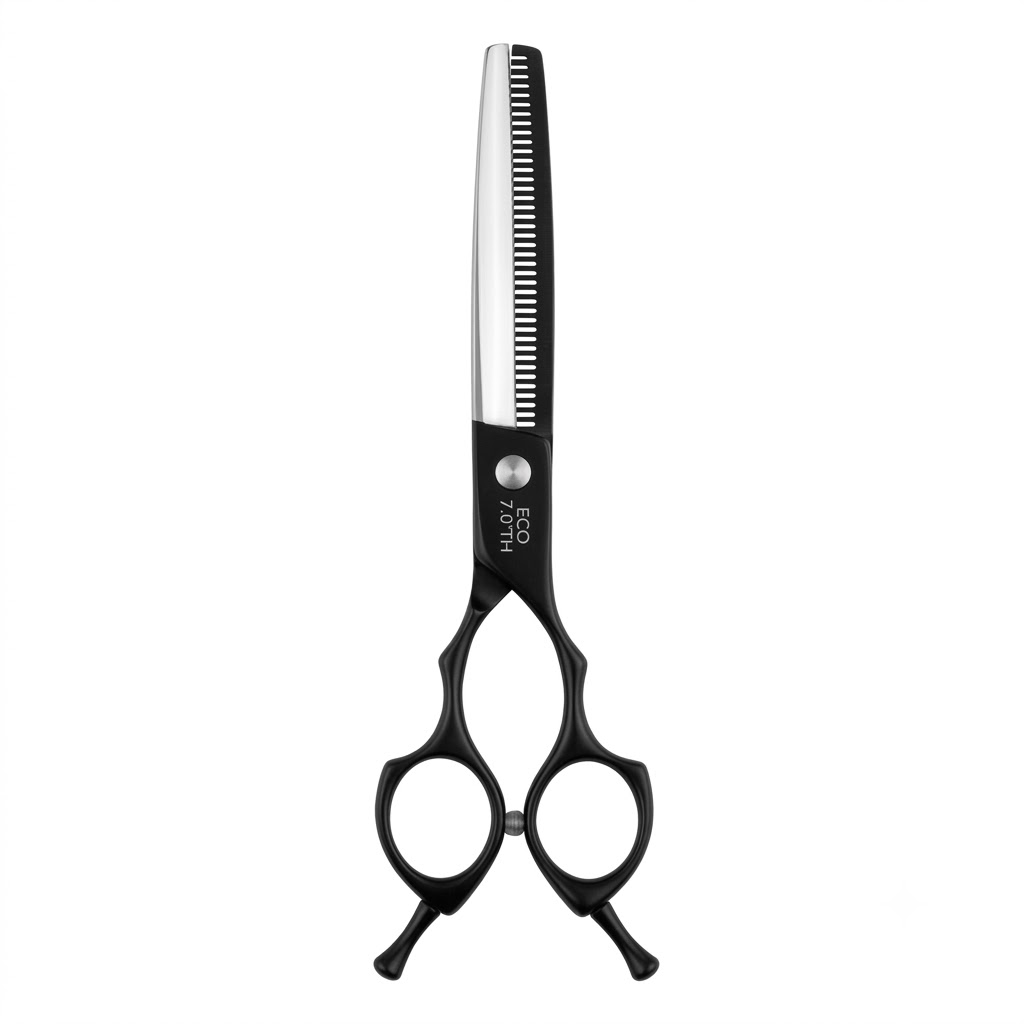 خرید قیچی اقتصادی پیتاژ صاف ۷ اینچ راست دست؛ ابزار حرفهای Thinning (پیتاژ) برند باربد پتگستر